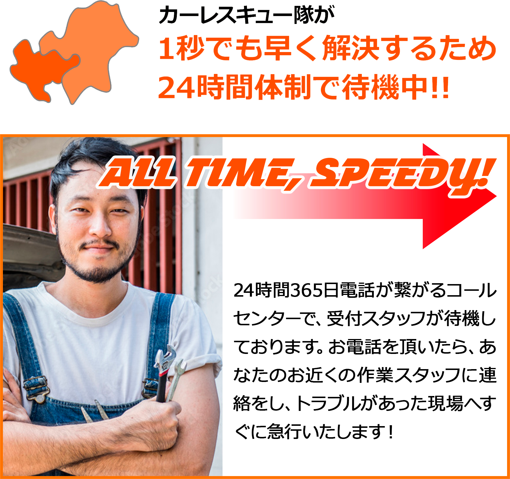 24時間体制で待機中